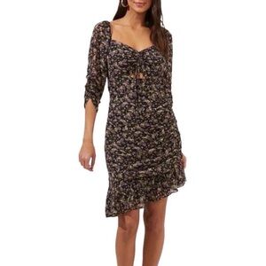 Revolve ASTR The Label Asymmetrical Floral Dress - Size Large